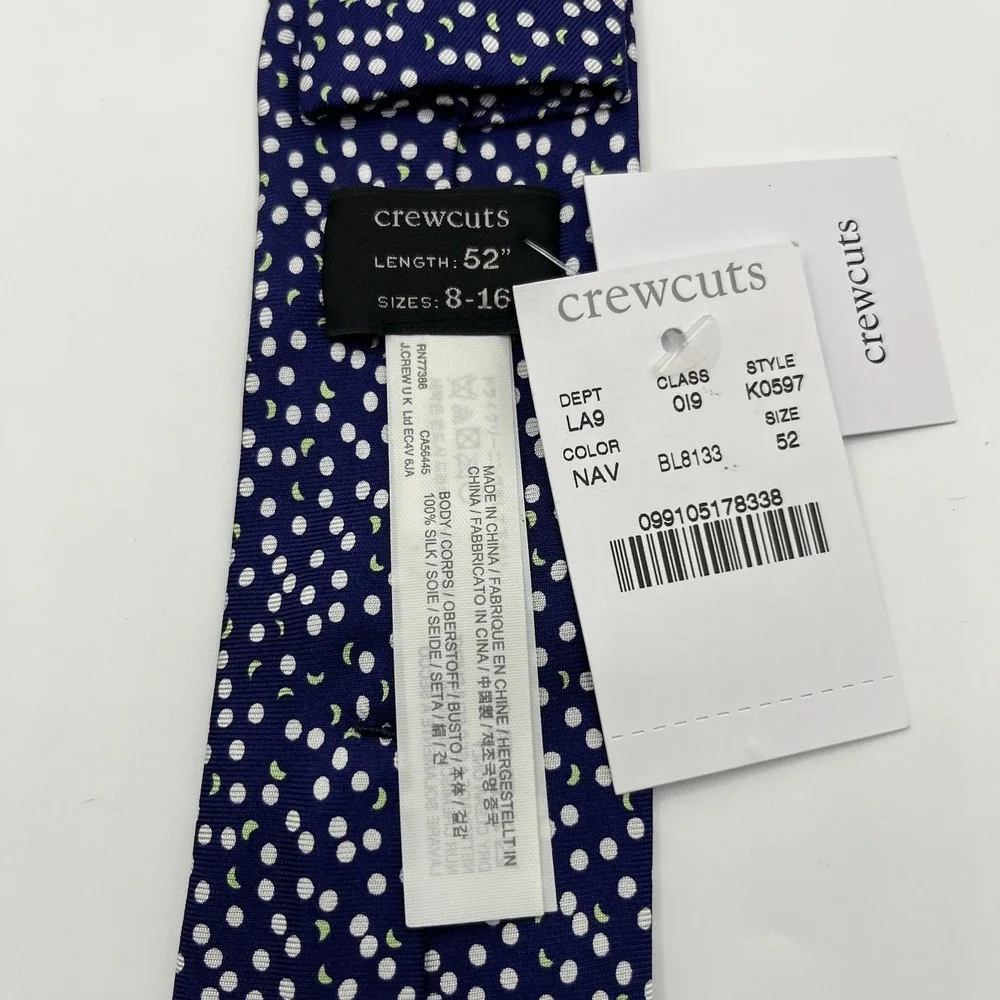 JCrew Crewcuts Moon‎ Print Silk Necktie NEW